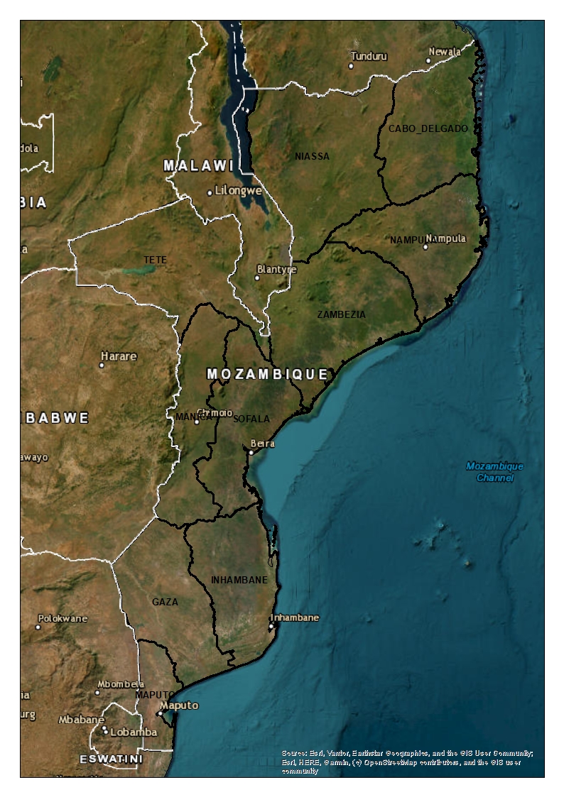 Mapa mocambique